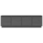 vidaXL Mueble de TV madera maciza de pino gris 156x37x45 cm