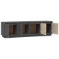 vidaXL Mueble de TV madera maciza de pino gris 156x37x45 cm