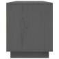 vidaXL Mueble de TV madera maciza de pino gris 156x37x45 cm