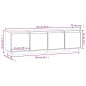 vidaXL Mueble de TV madera maciza de pino gris 156x37x45 cm