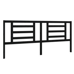 vidaXL Cabecero de cama madera maciza de pino negro 206x4x100 cm