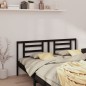 vidaXL Cabecero de cama madera maciza de pino negro 206x4x100 cm vidaXL Cabecero de cama madera maciza de pino negro 206x4x100 cm