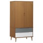 vidaXL Armario MOLDE madera maciza de pino marrón 90x55x175 cm vidaXL Armario MOLDE madera maciza de pino marrón 90x55x175 cm