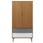 vidaXL Armario MOLDE madera maciza de pino marrón 90x55x175 cm vidaXL Armario MOLDE madera maciza de pino marrón 90x55x175 cm