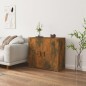 vidaXL Aparador madera contrachapada color roble ahumado 80x33x70 cm vidaXL Aparador madera contrachapada color roble ahumado 80x33x70 cm