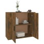 vidaXL Aparador madera contrachapada color roble ahumado 80x33x70 cm vidaXL Aparador madera contrachapada color roble ahumado 80x33x70 cm