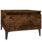 vidaXL Mesa auxiliar madera contrachapada roble ahumado 50x46x35 cm vidaXL Mesa auxiliar madera contrachapada roble ahumado 50x46x35 cm