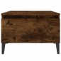 vidaXL Mesa auxiliar madera contrachapada roble ahumado 50x46x35 cm vidaXL Mesa auxiliar madera contrachapada roble ahumado 50x46x35 cm