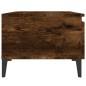 vidaXL Mesa auxiliar madera contrachapada roble ahumado 50x46x35 cm vidaXL Mesa auxiliar madera contrachapada roble ahumado 50x46x35 cm