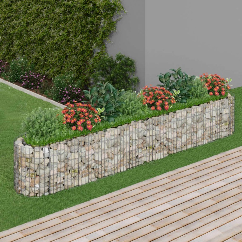 vidaXL Arriate de gaviones de hierro galvanizado 330x50x50 cm vidaXL Arriate de gaviones de hierro galvanizado 330x50x50 cm