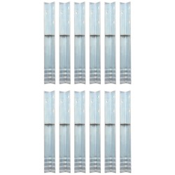 vidaXL Anclaje de tierra forma de L 12 uds acero galvanizado 5x5x50 cm