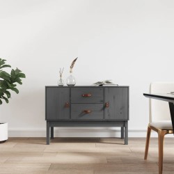 vidaXL Aparador madera maciza de pino gris 110x40x78 cm
