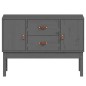 vidaXL Aparador madera maciza de pino gris 110x40x78 cm vidaXL Aparador madera maciza de pino gris 110x40x78 cm