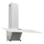 vidaXL Campana extractora pared acero y vidrio templado blanco 90 cm vidaXL Campana extractora pared acero y vidrio templado blanco 90 cm
