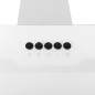 vidaXL Campana extractora pared acero y vidrio templado blanco 90 cm vidaXL Campana extractora pared acero y vidrio templado blanco 90 cm