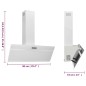 vidaXL Campana extractora pared acero y vidrio templado blanco 90 cm vidaXL Campana extractora pared acero y vidrio templado blanco 90 cm