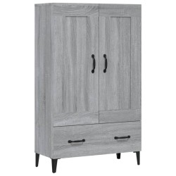 vidaXL Aparador alto de madera contrachapada gris Sonoma 70x31x115 cm