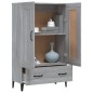 vidaXL Aparador alto de madera contrachapada gris Sonoma 70x31x115 cm vidaXL Aparador alto de madera contrachapada gris Sonoma 70x31x115 cm
