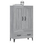 vidaXL Aparador alto de madera contrachapada gris Sonoma 70x31x115 cm vidaXL Aparador alto de madera contrachapada gris Sonoma 70x31x115 cm