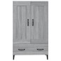 vidaXL Aparador alto de madera contrachapada gris Sonoma 70x31x115 cm vidaXL Aparador alto de madera contrachapada gris Sonoma 70x31x115 cm