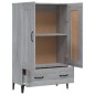 vidaXL Aparador alto de madera contrachapada gris Sonoma 70x31x115 cm vidaXL Aparador alto de madera contrachapada gris Sonoma 70x31x115 cm