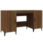 vidaXL Escritorio de madera contrachapada roble marrón 140x50x75 cm