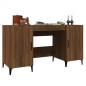 vidaXL Escritorio de madera contrachapada roble marrón 140x50x75 cm