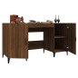 vidaXL Escritorio de madera contrachapada roble marrón 140x50x75 cm