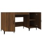 vidaXL Escritorio de madera contrachapada roble marrón 140x50x75 cm