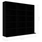 vidaXL Estantería para CD madera contrachapada negro 102x23x89,5 cm vidaXL Estantería para CD madera contrachapada negro 102x23x89,5 cm