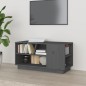 vidaXL Mueble de TV madera maciza de pino gris 80x35x40,5 cm vidaXL Mueble de TV madera maciza de pino gris 80x35x40,5 cm