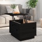 vidaXL Mesa de centro de madera maciza de pino negro 40x50x35 cm