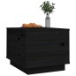 vidaXL Mesa de centro de madera maciza de pino negro 40x50x35 cm
