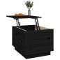 vidaXL Mesa de centro de madera maciza de pino negro 40x50x35 cm