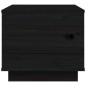 vidaXL Mesa de centro de madera maciza de pino negro 40x50x35 cm