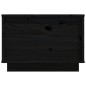 vidaXL Mesa de centro de madera maciza de pino negro 40x50x35 cm