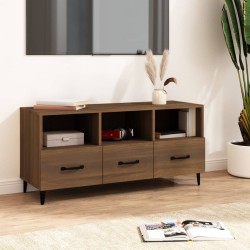 vidaXL Mueble para TV madera contrachapada roble marrón 102x35x50 cm