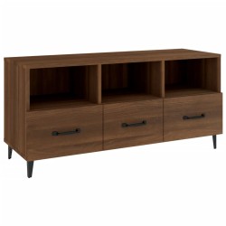 vidaXL Mueble para TV madera contrachapada roble marrón 102x35x50 cm