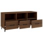vidaXL Mueble para TV madera contrachapada roble marrón 102x35x50 cm vidaXL Mueble para TV madera contrachapada roble marrón 102x35x50 cm