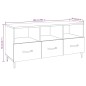 vidaXL Mueble para TV madera contrachapada roble marrón 102x35x50 cm vidaXL Mueble para TV madera contrachapada roble marrón 102x35x50 cm