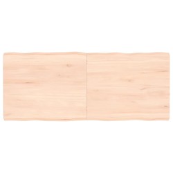 vidaXL Tablero de mesa madera maciza borde natural 120x50x(2-6) cm