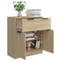 vidaXL Aparador de madera contrachapada color roble Sonoma 60x30x70 cm vidaXL Aparador de madera contrachapada color roble Sonoma 60x30x70 cm