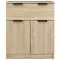 vidaXL Aparador de madera contrachapada color roble Sonoma 60x30x70 cm vidaXL Aparador de madera contrachapada color roble Sonoma 60x30x70 cm