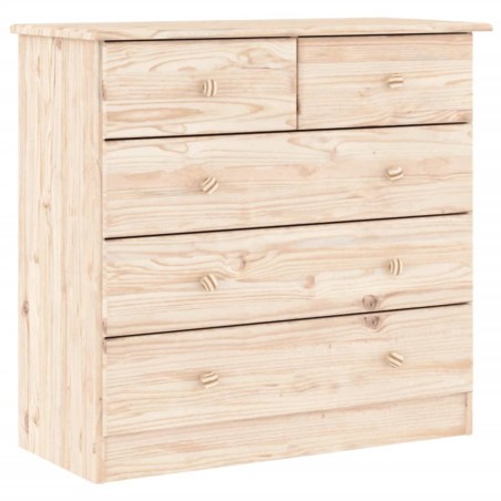 vidaXL Cómoda ALTA madera maciza pino 77x35x73 cm