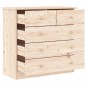 vidaXL Cómoda ALTA madera maciza pino 77x35x73 cm vidaXL Cómoda ALTA madera maciza pino 77x35x73 cm