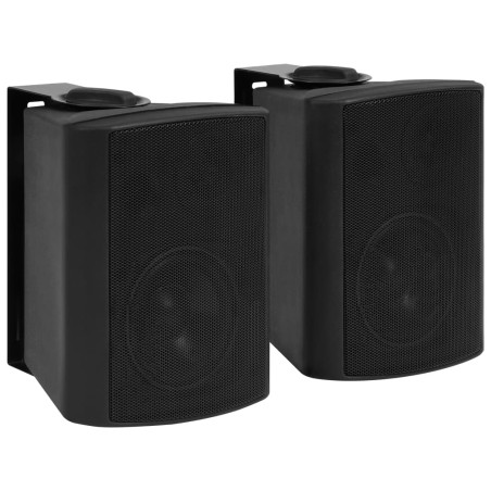 vidaXL Altavoces estéreo de pared 2 uds negro interior exterior 80 W