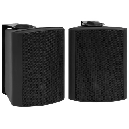 vidaXL Altavoces estéreo de pared 2 uds negro interior exterior 80 W