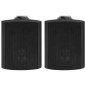 vidaXL Altavoces estéreo de pared 2 uds negro interior exterior 80 W vidaXL Altavoces estéreo de pared 2 uds negro interior exterior 80 W