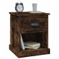 vidaXL Mesita de noche madera contrachapada roble ahumado 39x39x47,5cm vidaXL Mesita de noche madera contrachapada roble ahumado 39x39x47,5cm