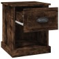 vidaXL Mesita de noche madera contrachapada roble ahumado 39x39x47,5cm vidaXL Mesita de noche madera contrachapada roble ahumado 39x39x47,5cm